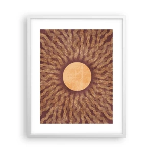 Poster în ramă albă - Icoana soarelui - 40x50 cm