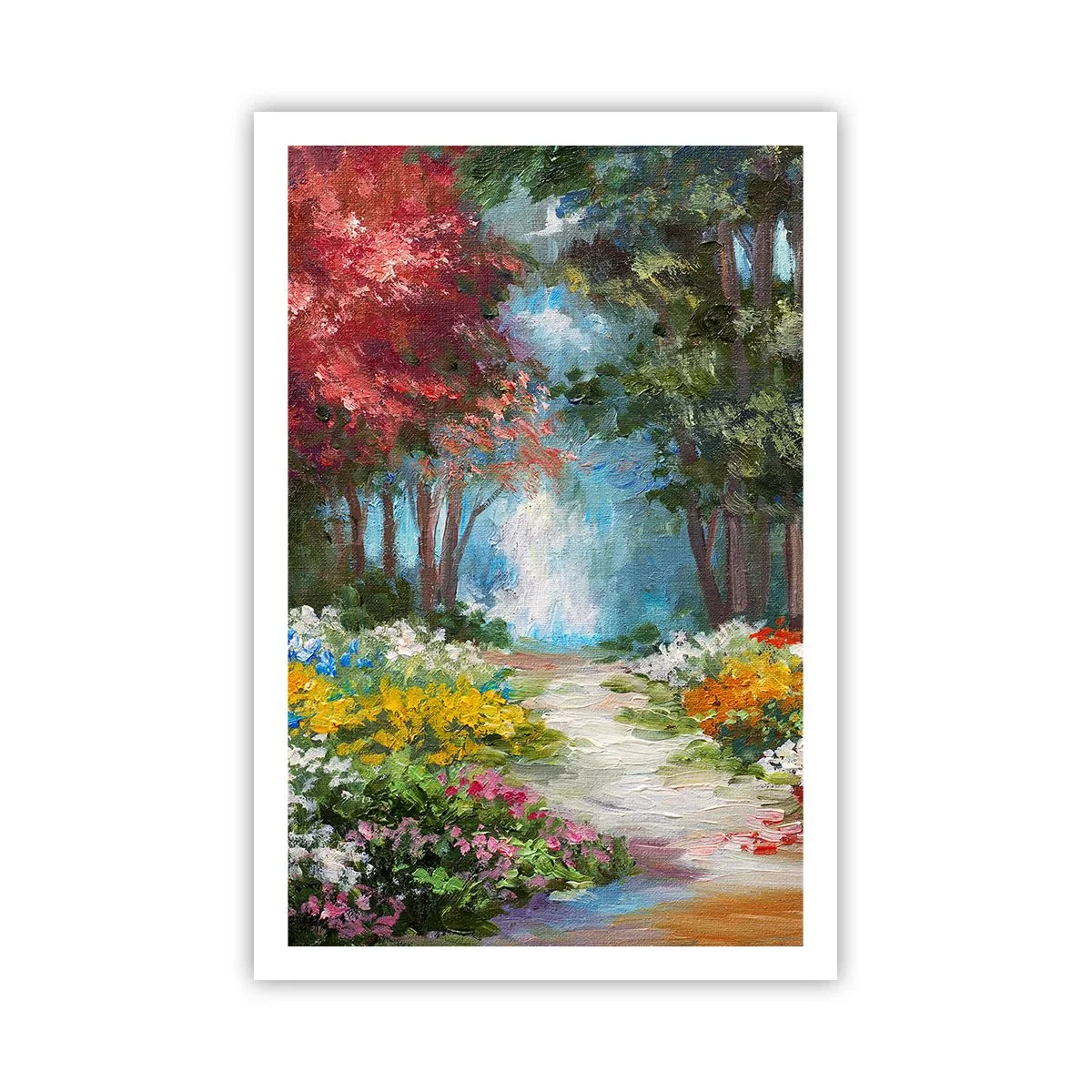 Poster - Grădină de pădure, pădure de flori - 61x91 cm