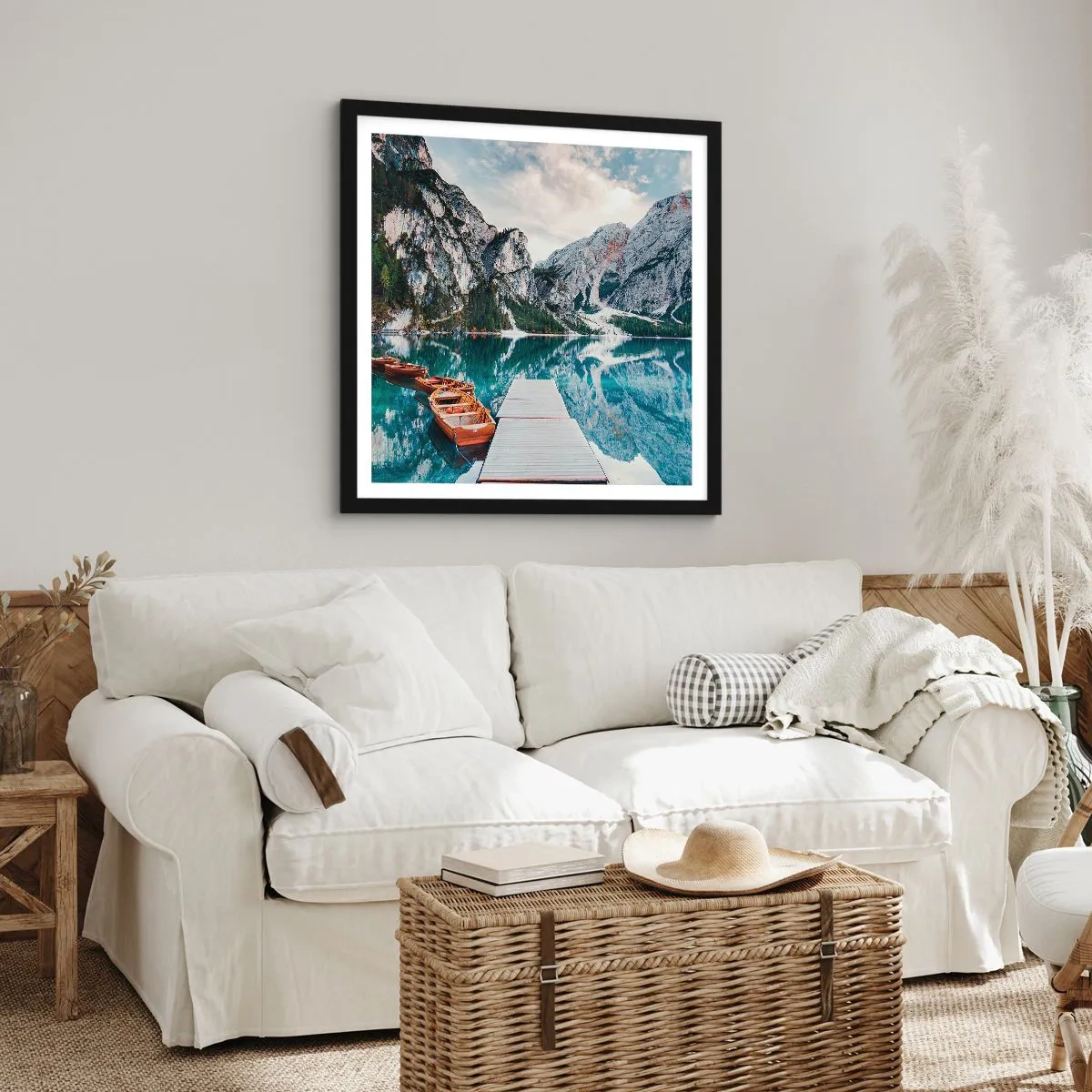 Poster în ramă neagră - Îți vom arăta frumusețea - 40x40 cm