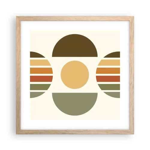 Poster în ramă de stejar deschis - În culorile pământului - 40x40 cm