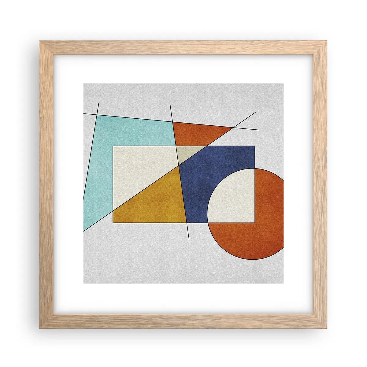 Poster în ramă de stejar deschis - Abstracție: distracție modernistă - 30x30 cm
