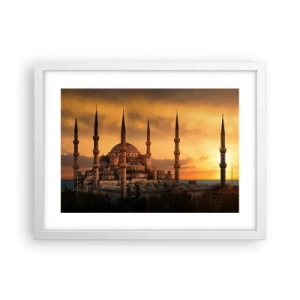 Poster în ramă albă - Dumnezeu este mare - 40x30 cm