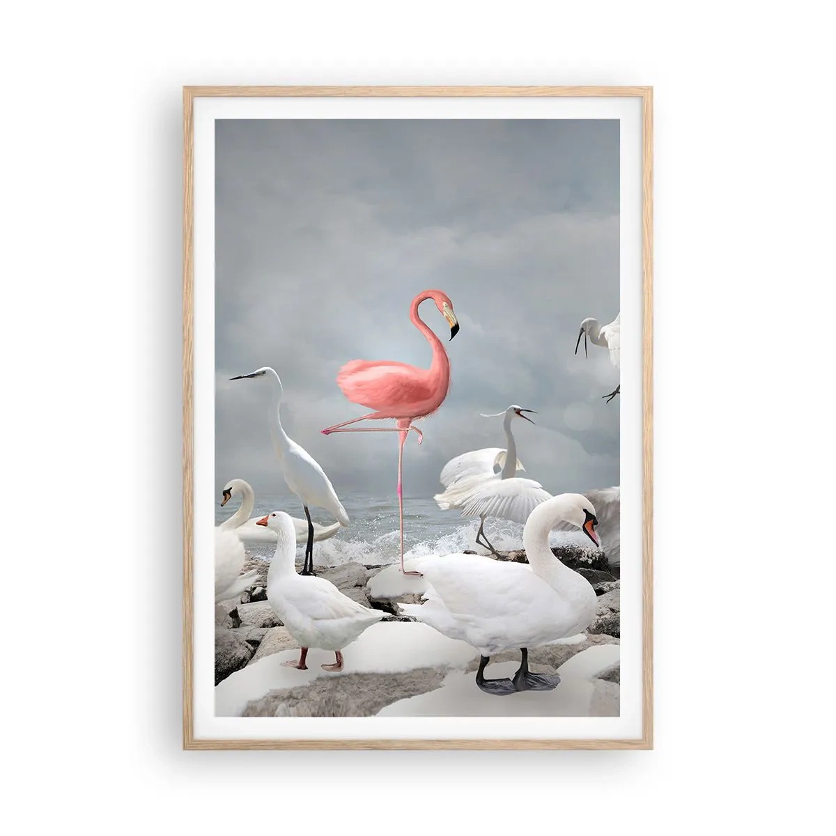 Poster în ramă de stejar deschis - De unde am venit? - 70x100 cm