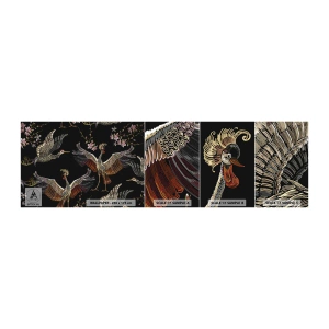 Mostră de Tapet Standard Eco - Pasăre de basm - Abstracția, Pasăre, Grafică - 100x30 cm