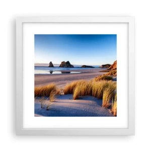 Poster în ramă albă - Pentru cei care caută pacea - 30x30 cm