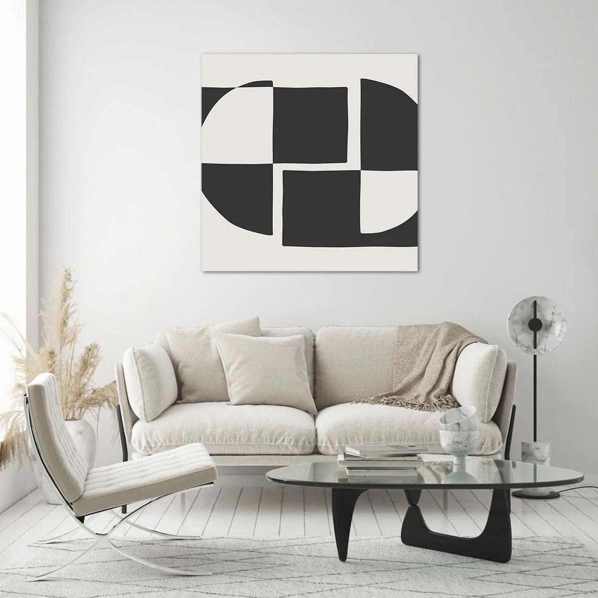 Tablou pe sticlă - Antiteză - sinteză - 40x40 cm