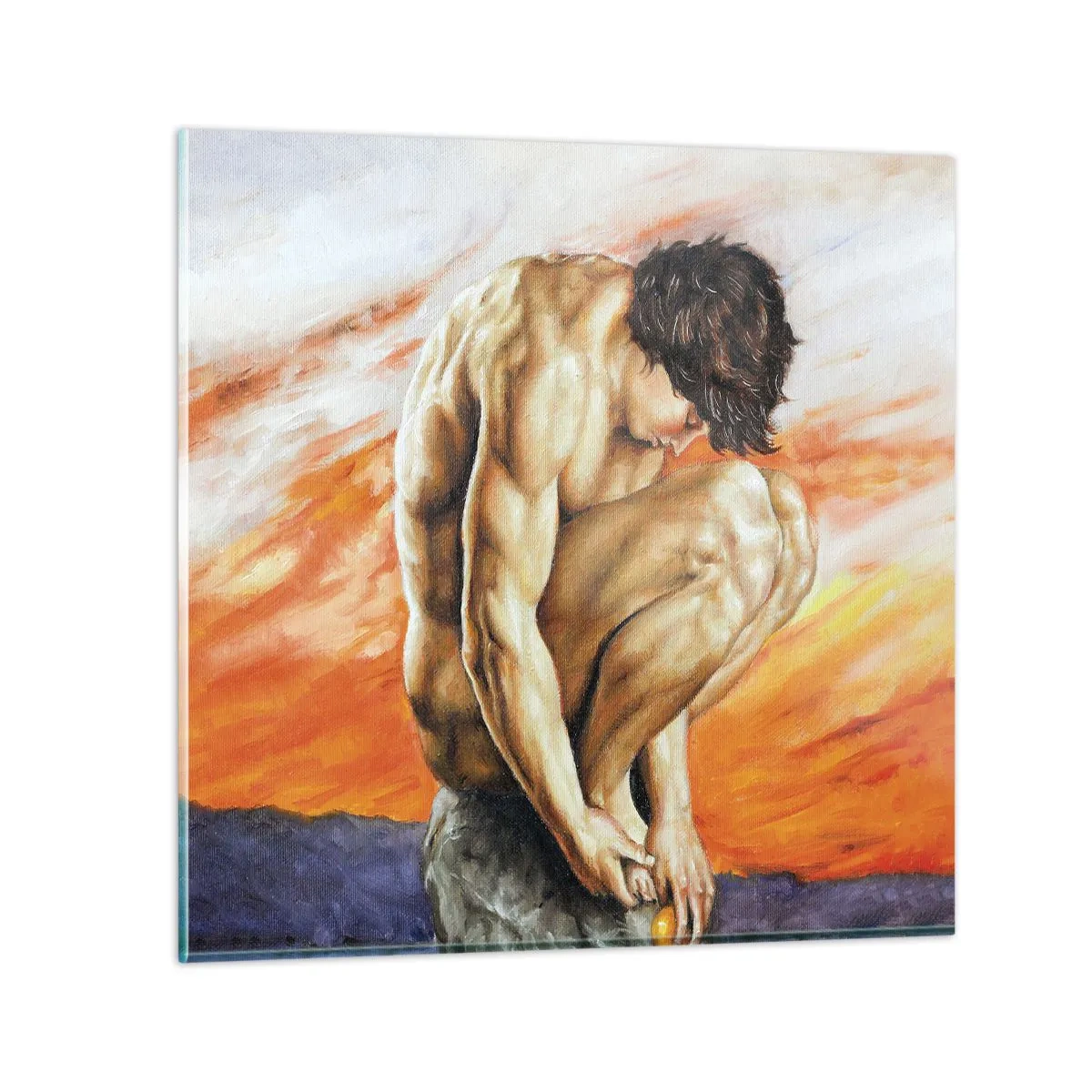 Tablou pe sticlă - Ascultându-se pe sine - 40x40 cm