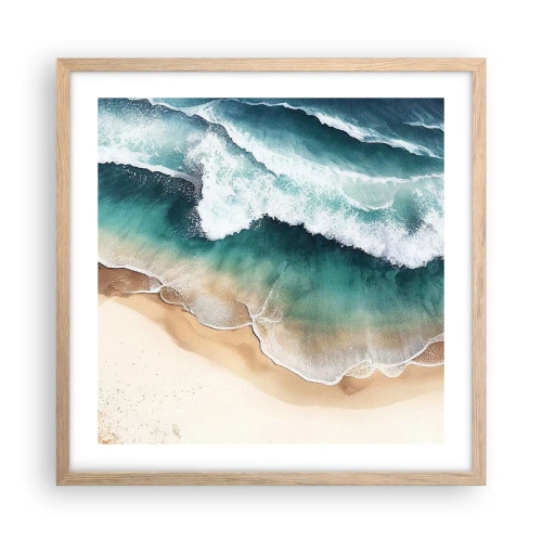 Poster în ramă de stejar deschis - Întâlnire eternă - 50x50 cm