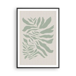 Poster în ramă neagră - Ramura de smarald - 70x100 cm
