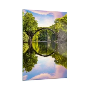 Tablou pe sticlă - La punctul de întâlnire a două lumi - 50x70 cm