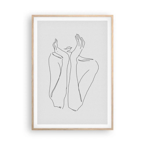 Poster în ramă de stejar deschis - La ce visează fetele - 70x100 cm