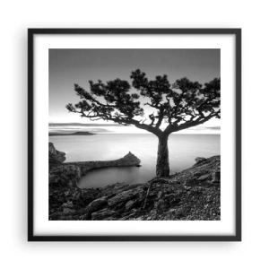 Poster în ramă neagră - Liniște până la orizont - 50x50 cm