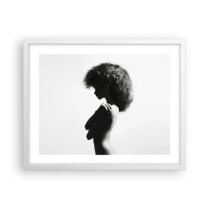 Poster în ramă albă - Ca o floare pe o tulpină subțire - 50x40 cm