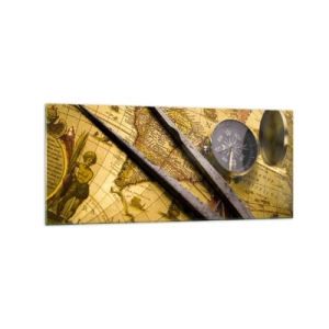 Tablou pe sticlă - Unde sunt aceste comori? - 120x50 cm