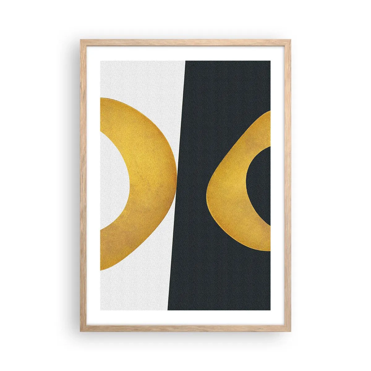 Poster în ramă de stejar deschis - În primul rând: aurul - 50x70 cm