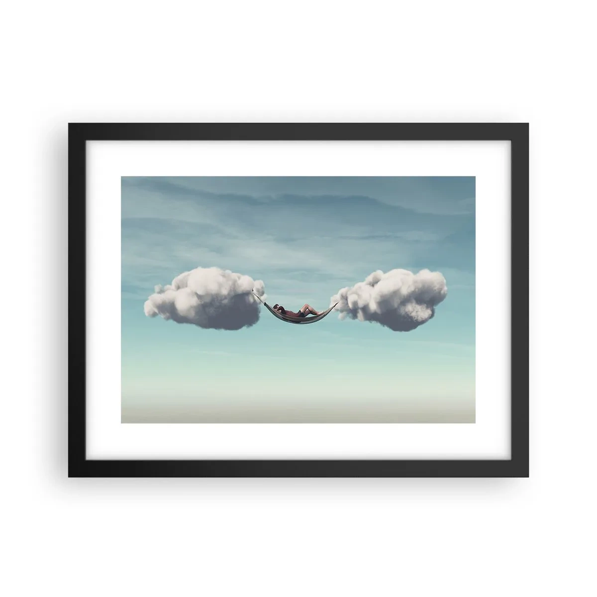 Poster în ramă neagră - Fericirea momentului - 40x30 cm