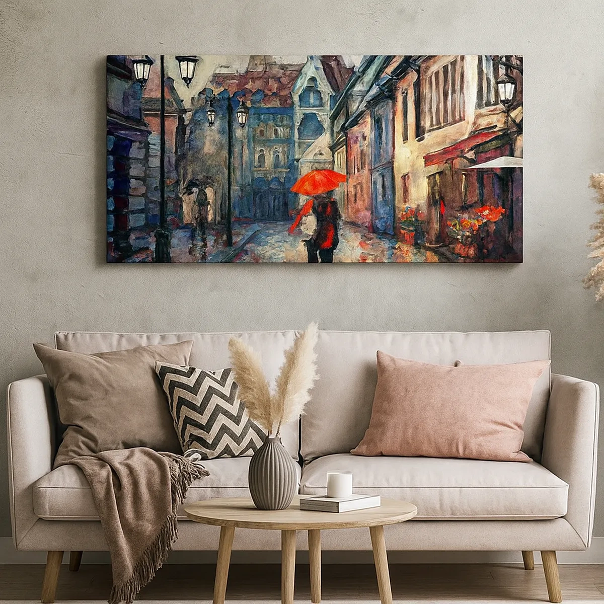 Tablou pe pânză - Ploaie pentru doi - 30x30 cm