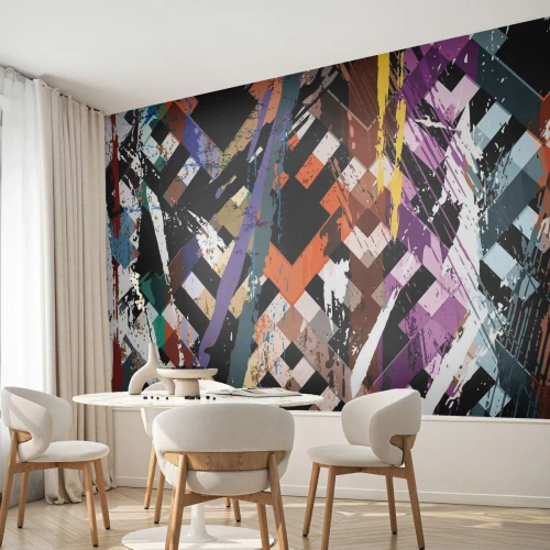 Tapet Standard Eco - La pătrat - Abstracția, Bucată, Model modern - 400x280 cm