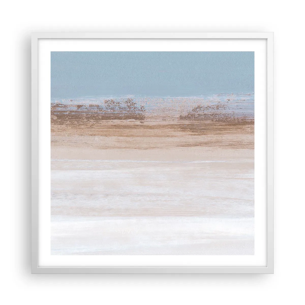 Poster în ramă albă - Un peisaj ambiguu - 60x60 cm