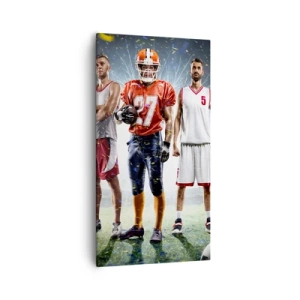 Tablou pe pânză - Gladiatori ai terenului de joc - 55x100 cm