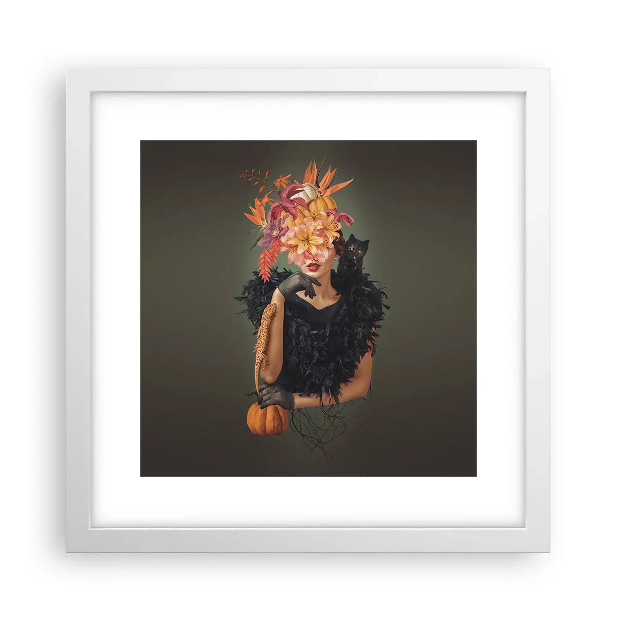 Poster în ramă albă - Magia vrăjitoarei - 30x30 cm