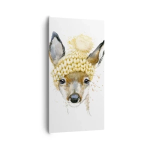 Tablou pe pânză - Pentru iarnă într-o pădure înzăpezită - 65x120 cm