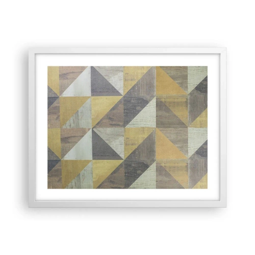 Poster în ramă albă - La unghiul triunghiului - 50x40 cm