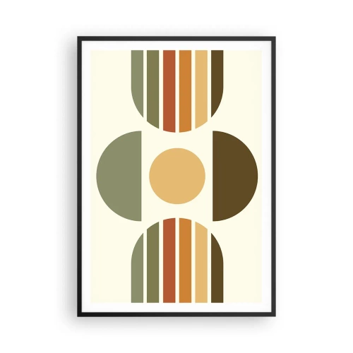 Poster în ramă neagră - În culorile pământului - 70x100 cm