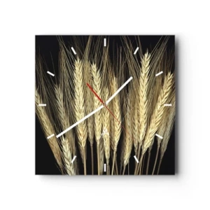 Ceas de perete - Ceas pe sticlă - Magie rustică - 40x40 cm