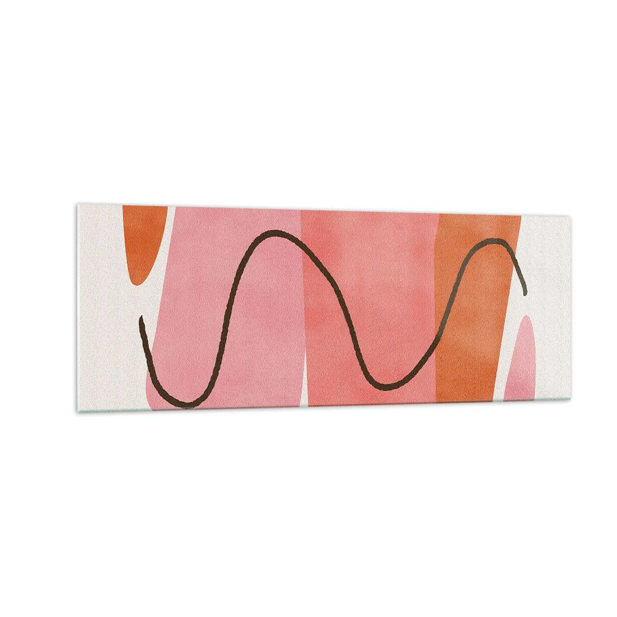 Tablou pe sticlă - Mișcarea blândă a formelor - 140x50 cm