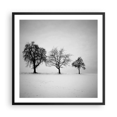 Poster în ramă neagră - La ce visează? - 60x60 cm