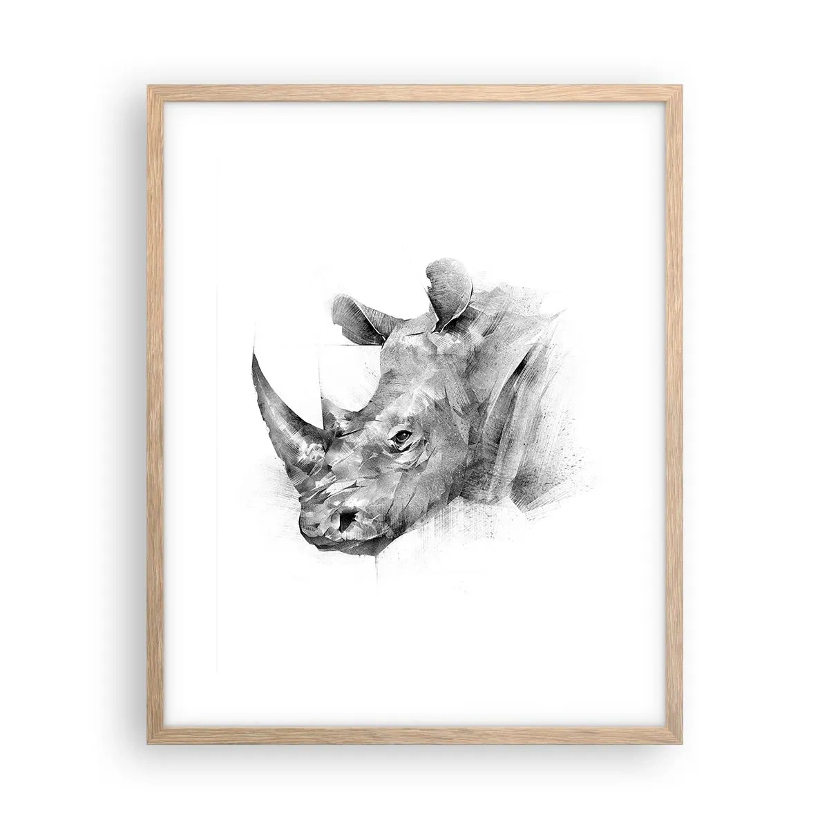 Poster în ramă de stejar deschis - Portret african - 40x50 cm