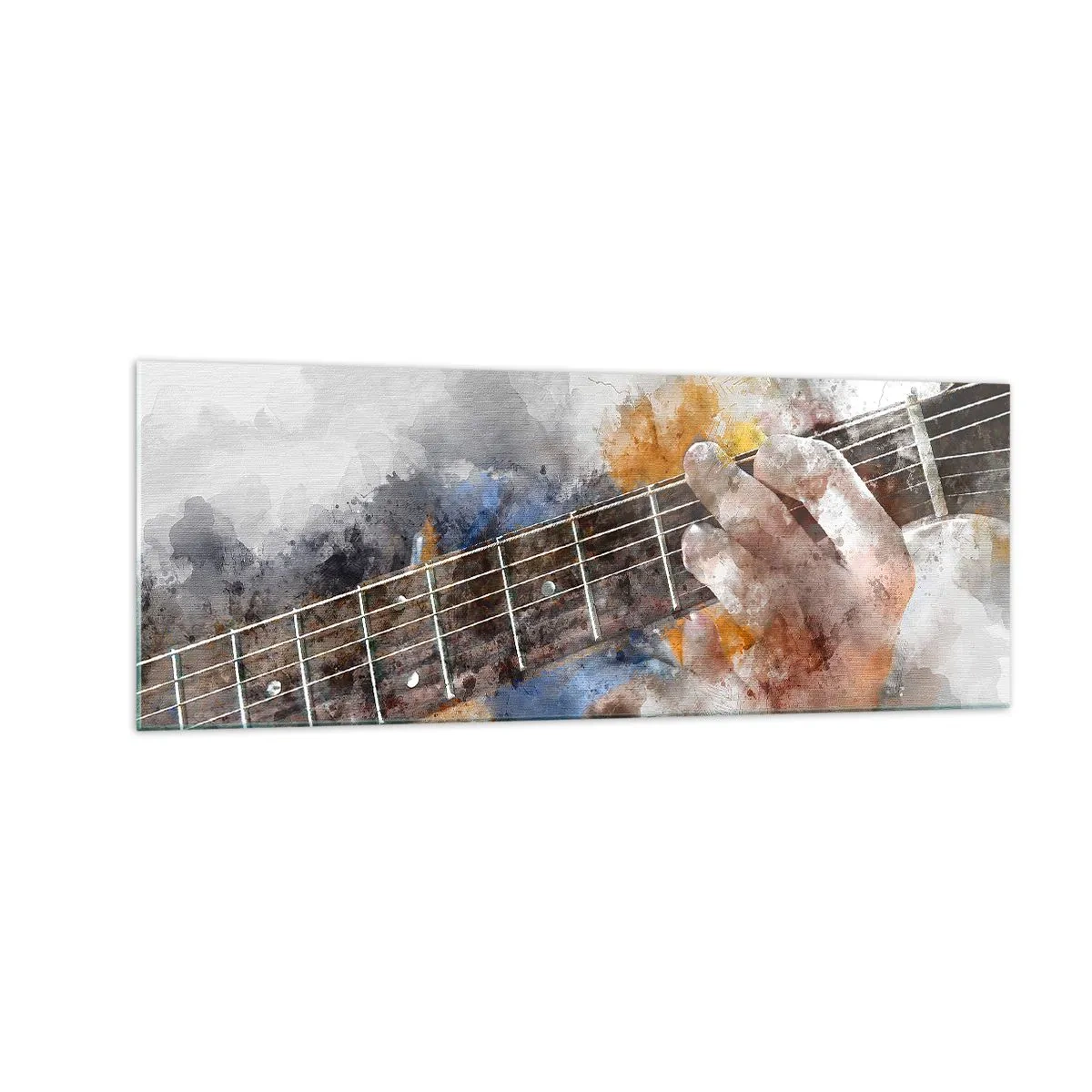 Tablou pe sticlă - Poezie între corzi - 140x50 cm
