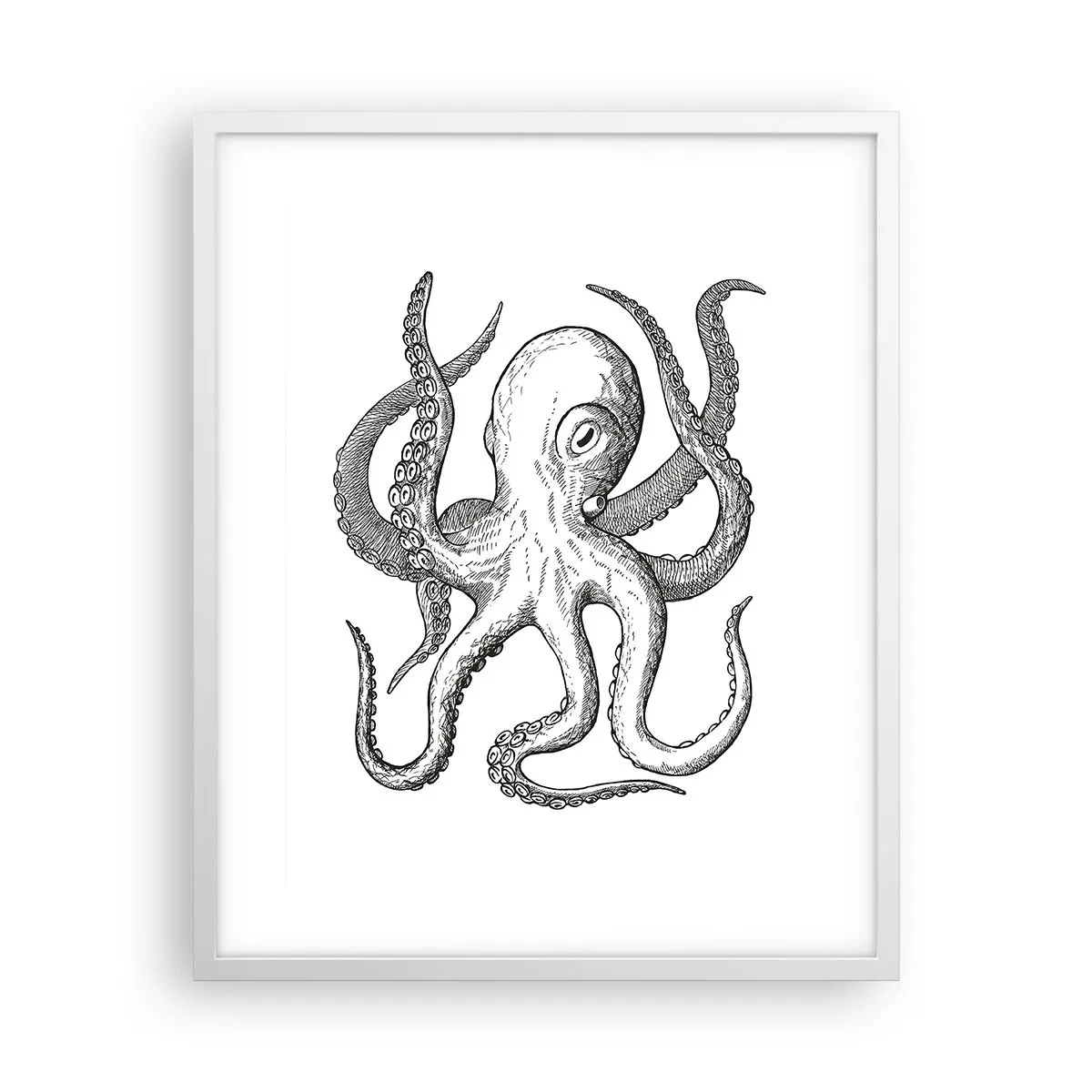 Poster în ramă albă - Dansând cu valurile - 40x50 cm