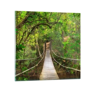 Tablou pe sticlă - Pentru că în grădină crește o liană - 40x40 cm