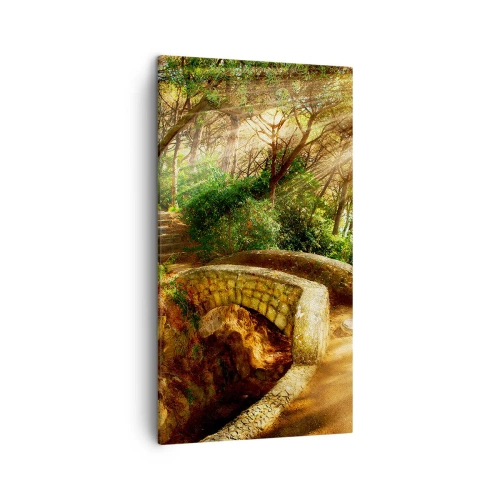 Tablou pe pânză - Direct de pe pod în pădurea de basm - 45x80 cm