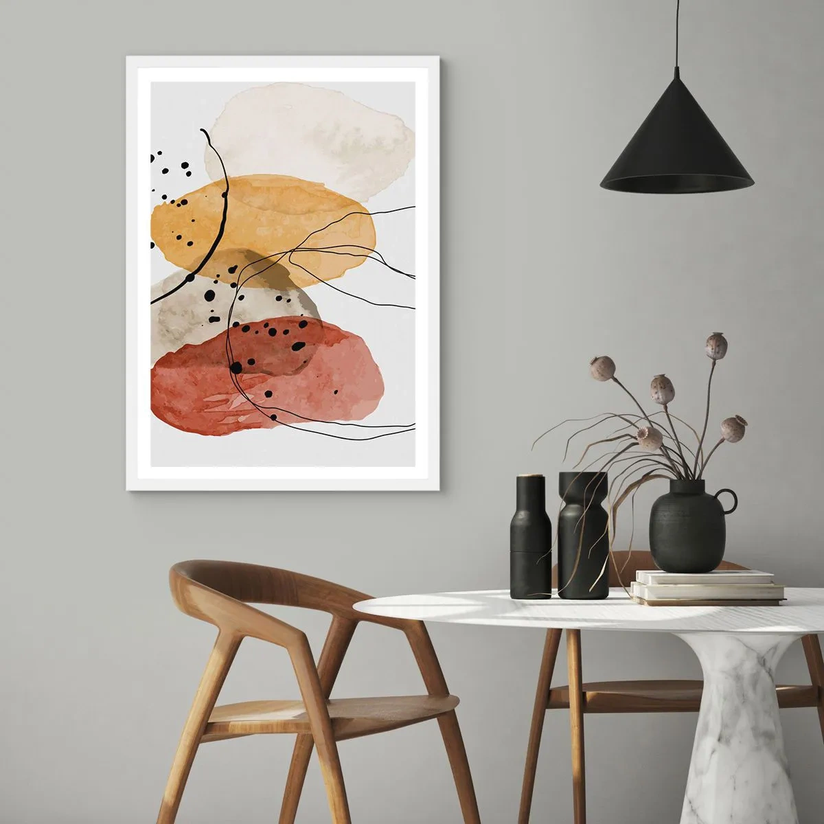 Poster în ramă albă - Ca aerul, limpezi și ușoare - 70x100 cm