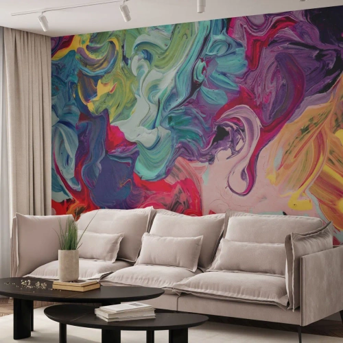Tapet Premium Sand - Nașterea culorii - Abstracția, Bucată, Model modern - 300x210 cm