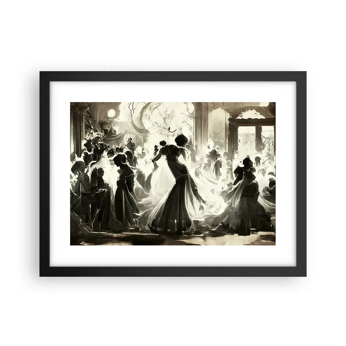 Poster în ramă neagră - Marea mascaradă - 40x30 cm