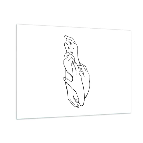 Tablou pe sticlă - Atingere bună - 100x70 cm