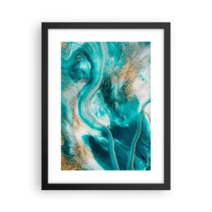 Poster în ramă neagră - Râul de aur - 30x40 cm