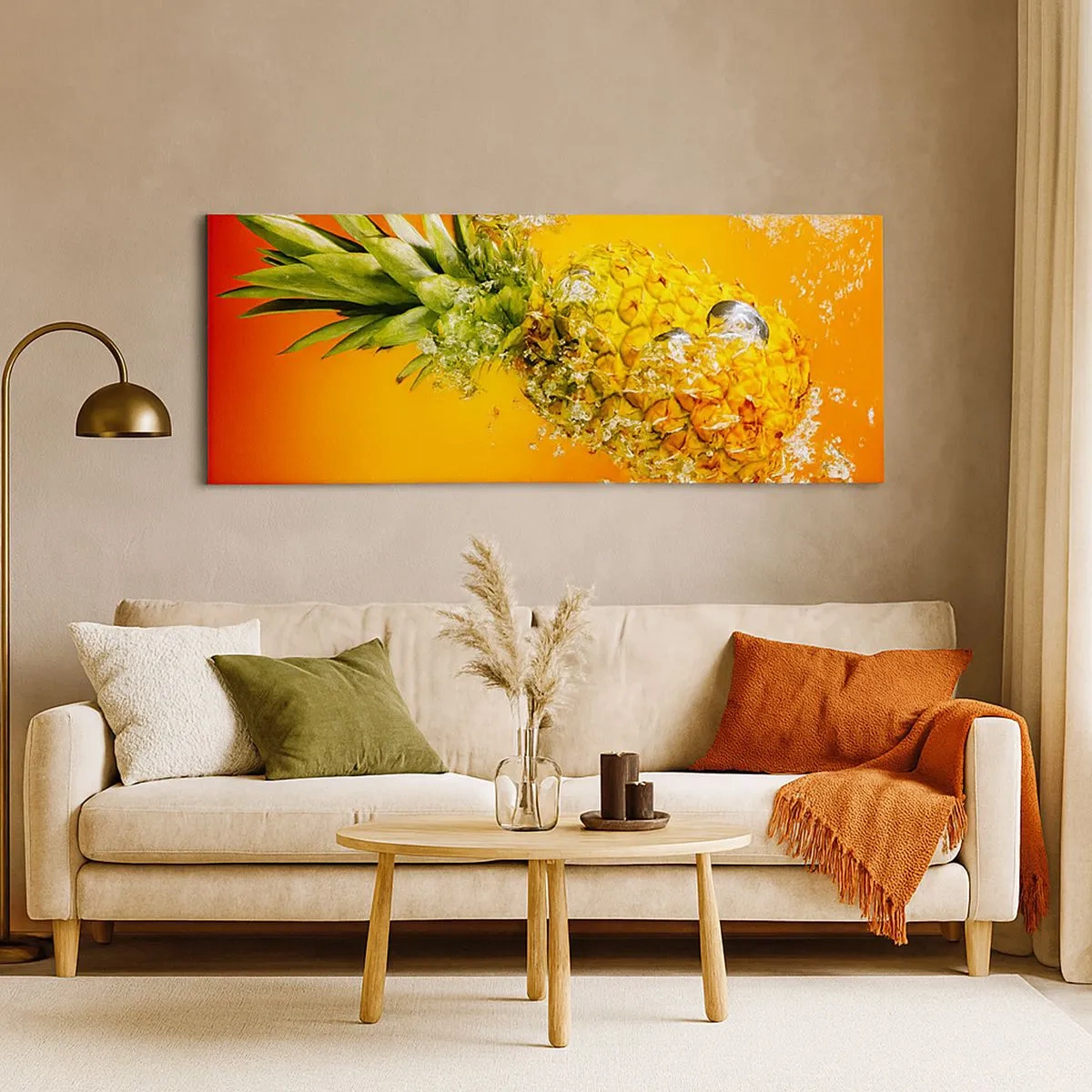 Tablou pe pânză - Prospețime suculentă tropicală - 100x40 cm