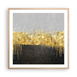 Poster în ramă de stejar deschis - Înăuntru și în sus - 60x60 cm