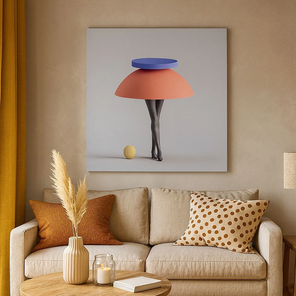 Tablou pe pânză - Compoziție suprarealistă - 30x30 cm