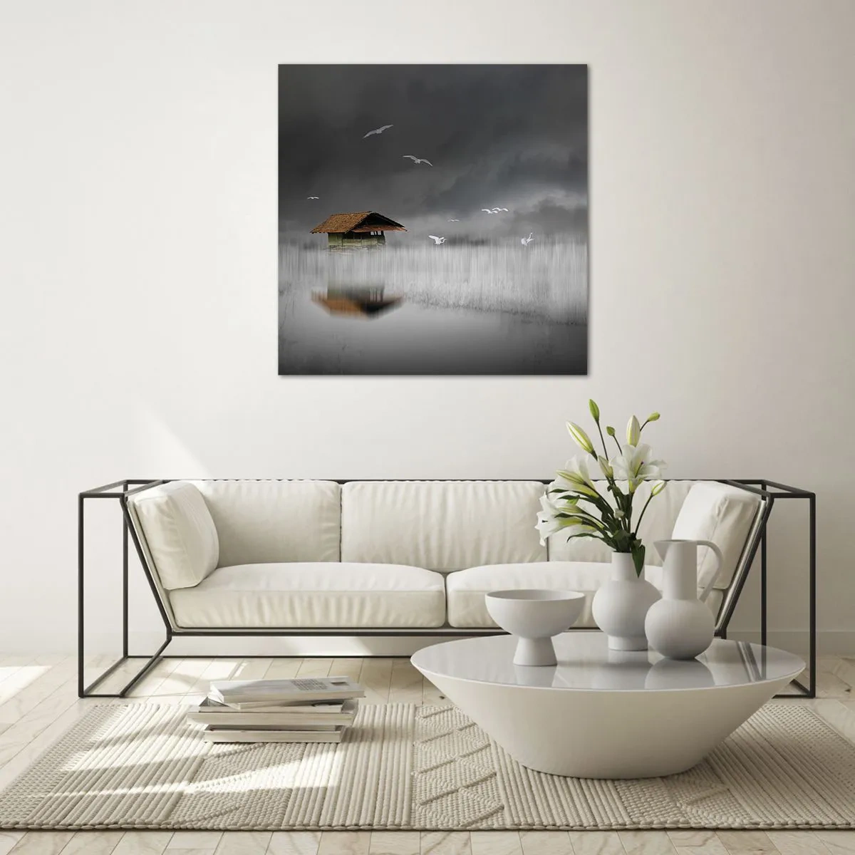 Tablou pe sticlă - Adăpost de ploaie - 60x60 cm