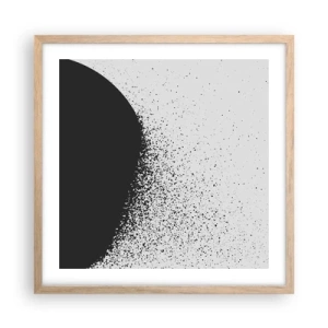 Poster în ramă de stejar deschis - Mișcarea particulelor - 50x50 cm