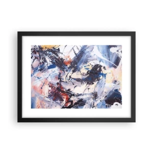 Poster în ramă neagră - Dansul nebun al abstracției - 40x30 cm