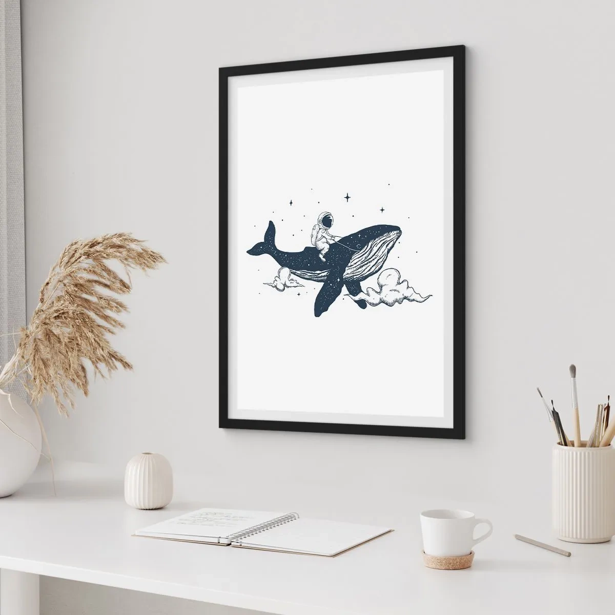 Poster în ramă neagră - Aventura spațială - 61x91 cm
