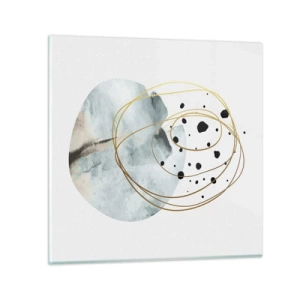 Tablou pe sticlă - În îmbrățișarea spațiului - 50x50 cm