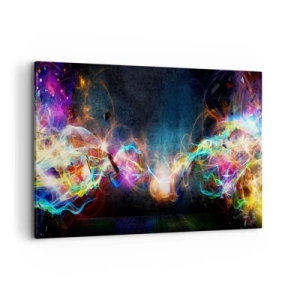 Tablou pe pânză - Cu bucurie împotriva întunericului - 120x80 cm